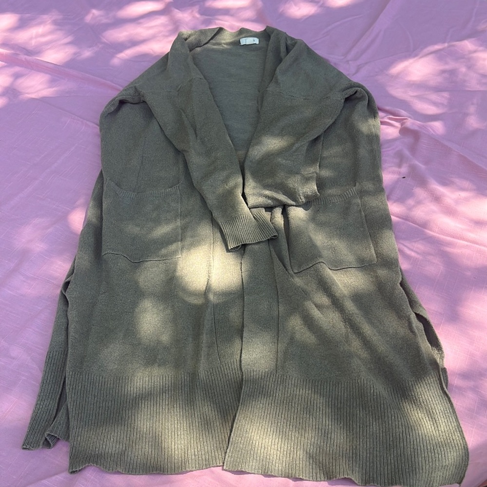 Green sweater duster - Small